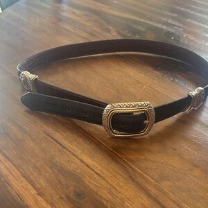 Brighton reversible Leather Belt with two-tone Gold and Silver Buckle